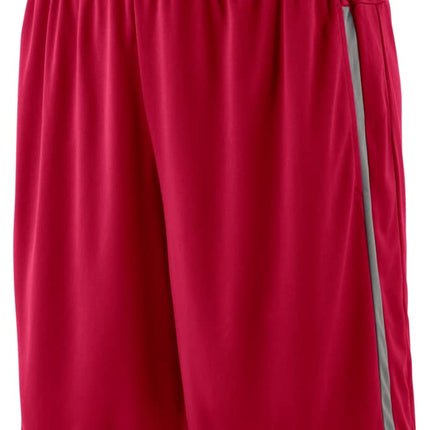 Mizuno Men's Icon 8in Short, Red-Charcoal-Shadow, Medium