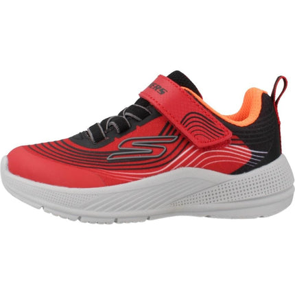 Skechers Boys' Microspec Advance Trainer, Red, 6 UK Toddler