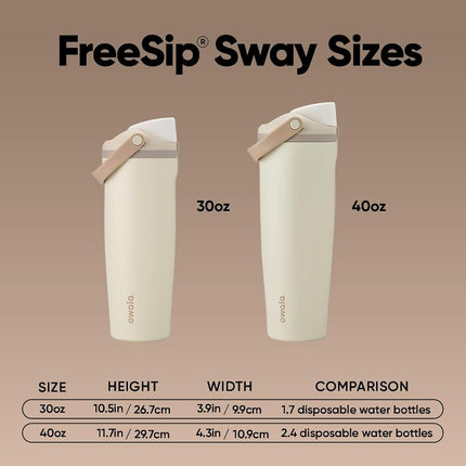 Owala FreeSip Sway - Stainless Steel - 40-oz. - Tan (Lightly Toasted)