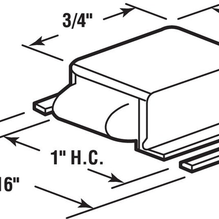Prime-Line Products M 6014 Shower Door Catch, Nylon Tip, Stainless Steel Products