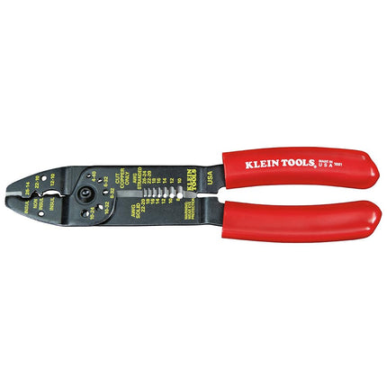 Klein Tools 1001 Multi Tool, Made in USA, Wire Stripper/Wire Cutter/Crimper for 8-22 AWG, Multi-Purpose Electrician Tool is 8.5-Inch Long