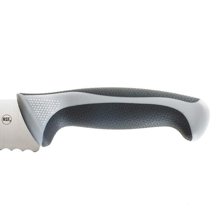 Mercer Culinary M23210GY Bread Knife, 10-Inch Wavy Edge Wide, Grey, Green