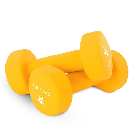 Yes4All Hex Neoprene Dumbbell Weights Set, 3.6 KG x 2