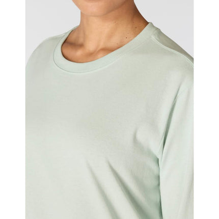 Carhartt Women's Loose Fit Heavyweight Long-Sleeve Logo Sleeve Graphic T-Shirt, Smoked Teal, 2X