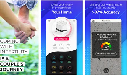 Kit de Recharges | 2 Tests Supplémentaires pour le Test de Fertilité Masculine YO | Analyse de la Mobilité des Spermatozoïdes | Appareil de Test YO NON Inclus - Pack de Recharges Uniquement | Choisissez : Pack de 4, Pack de 2