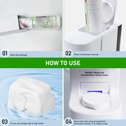 LiveFull Towel Refills for Hot Face Towel Heater Machine, 60 Pcs Disposable Compressed Face Towels for Smart Towel Warmer, 3 Buckets, 20 Pcs Per Bucket