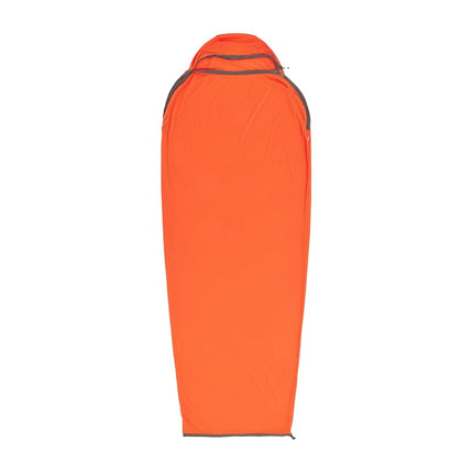 Sea to Summit - Reactor Extreme Sleeping Bag Liner - Regular Mummy With Drawcord - Thermolite For Thermal Boost - Ultra-Sil Stuff Pack - For Backpacking, Camping & Winter Camping - Orange - 364g