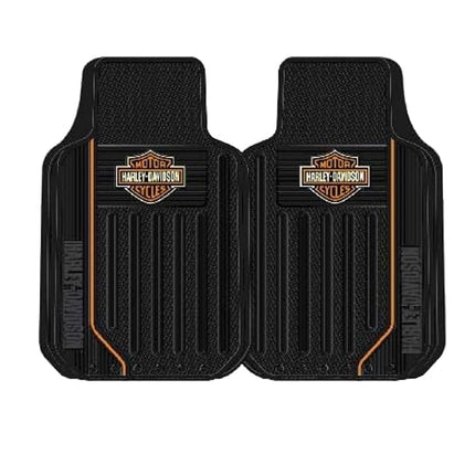 Harley Elite Series B&S Orange Floor Mats, Floor Mats by Plasticolor (001653R01)