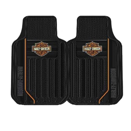 Harley Elite Series B&S Orange Floor Mats, Floor M