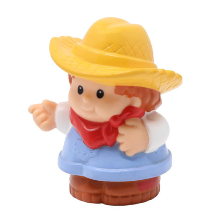 Fisher-Price Replacement Part for Collectible Little People Animal Sounds Farm Playset 72791 - Replacement Farmer Jed Figure Overalls Straw Hat
