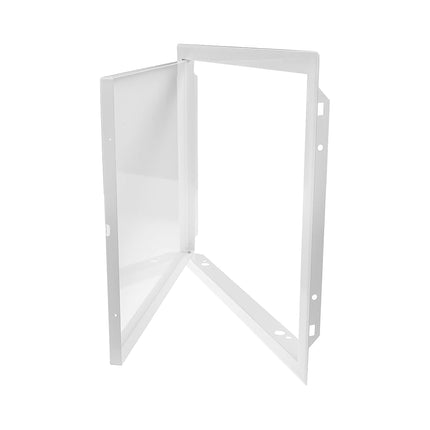 Repa Market 16 x 12 Inch Access Panel for Drywall - White Powder Coated Steel Wall Hole Cover - Door Panel, Cover Plates with Latch – Service Hatch, HVAC Access Door for Plumbing, Electrical Use