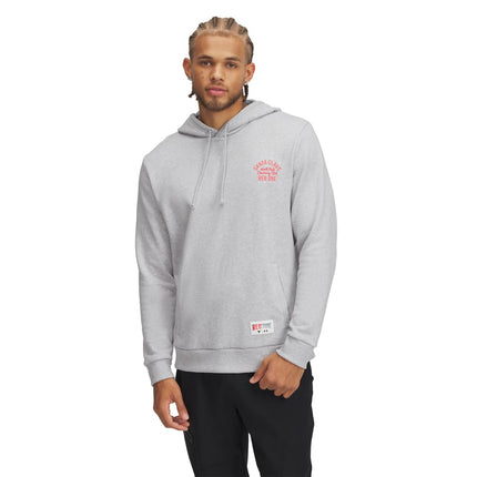 Under Armour Men's Project Rock Red One North Pole Training Club Hoodie, (012) Mod Gray Medium Heather / / White, 3XL