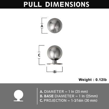 Yanxia Set of 12 -Sleek Round Brushed Satin Nickel Cabinet Knobs - Modern and Minimalist Hardware for Stylish Home Enhancement - 1 Inch Diameter