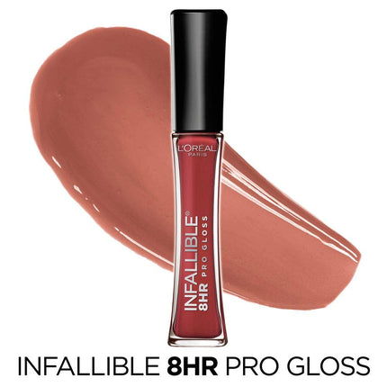 L'Oréal Paris Makeup Infallible 8 Hour Hydrating Lip Gloss, Bloom, 0.21 Fl Oz