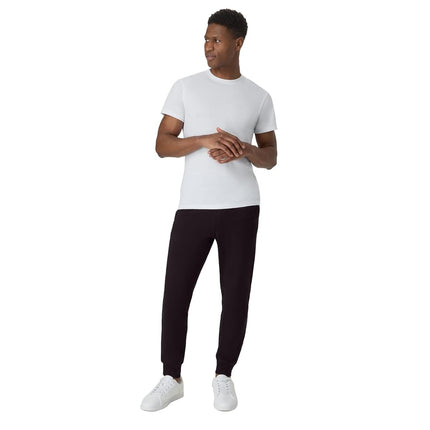 Hanes Originals Cotton Joggers, Jersey Sweatpants for Men with Pockets, 30" Inseam, Black, Small