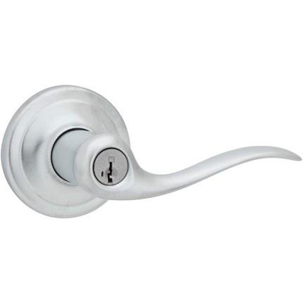 Kwikset 97402-906 Tustin Entry Lever, Satin Chrome