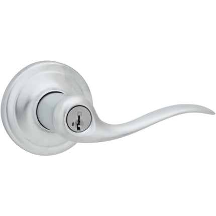 Kwikset 97402-906 Tustin Entry Lever, Satin Chrome