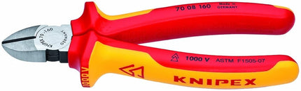KNIPEX - 70 08 160 SBA Tools - Diagonal Cutters, 1000V Insulated (7008160SBA), Red