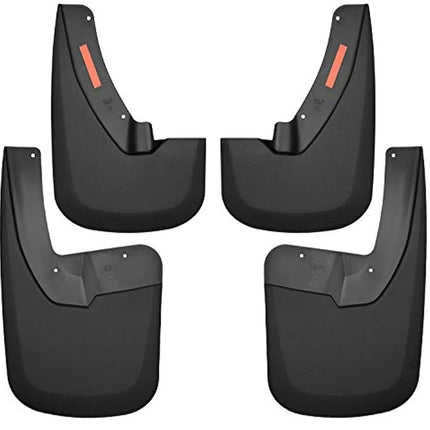 Husky Liners - Front & Rear Mud Guards | 2009-2023 Ram 1500/Ram 1500 Classic, 2010-2018 Ram 2500/3500 w/Single Rear Wheels & with OEM Fender Flares, Front & Rear Set - Black, 4 Pc | 58186