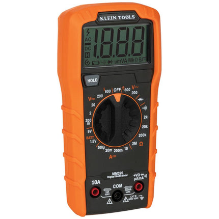 Klein Tools MM320KIT Digital Multimeter Electrical Test Kit, Non-Contact Voltage Tester, Receptacle Tester, Carrying Case and Batteries