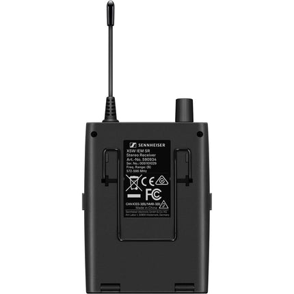 Sistema de monitoreo inalámbrico intraaural estéreo Sennheiser XSW IEM SET A: 476 a 500 MHz (509146) Paquete con bolsa de transporte Auray para sistema inalámbrico