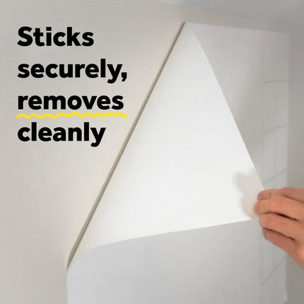 Superficie de película de borrado en seco Post-it para paredes, puertas, mesas, pizarrones, pizarras blancas y más, removible, a prueba de manchas, fácil instalación, rollo de 4 pies x 3 pies (DEF4X3)