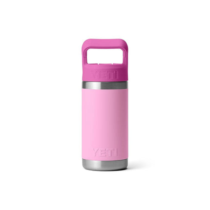 YETI Rambler Jr. 12 oz Kids Bottle, with Straw Cap, Power Pink/Wildflower