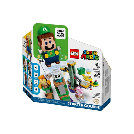 LEGO Super Mario Adventures with Luigi Starter Course Toy for Kids, Interactive Figure and Buildable Game Set, Girls & Boys Gifts Age 6 Plus, Creative Toys 71387