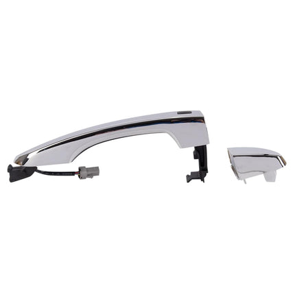 TRQ Front Right Exterior Door Handle Chrome Passenger Side Compatible with 2015-2020 Hyundai Tucson