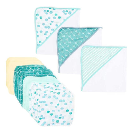 Spasilk Bath Hooded Towels & Washcloths Set for Ba
