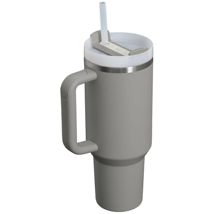 STANLEY Quencher H2.0 FlowState Stainless Steel Vacuum Insulated Tumbler with Lid and Straw for Water, Iced Tea or Coffee, Smoothie and More, Ash, 40oz
