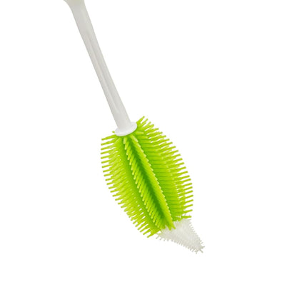 Innobaby Cleanin' Smart 2-in-1 Silicone Bottle Cleaning Brush,Green,
