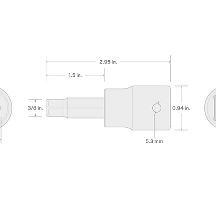 Douille d'impact hexagonale TEKTON 1/2 pouce x 3/8 pouce | SIB22210