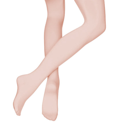 Bloch Dance Girls Contour Soft Footed Tights, Suntan, Child-Petite
