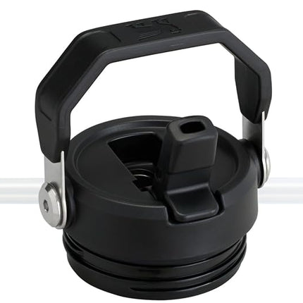 Stanley IceFlow Flip Straw 2.0-24 Oz Water Bottle | Built in Straw with Wide Mouth | Lightweight & Leak Proof | Insulated Stainless Steel | BPA Free | Black 2.0
