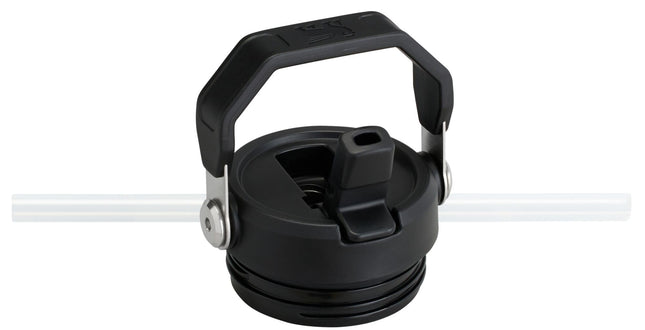 Stanley IceFlow Flip Straw 2.0 - Botella de agua de 24 oz | Pajita incorporada con boca ancha | Ligera y a prueba de fugas | Acero inoxidable aislado | Sin BPA | Negro 2.0
