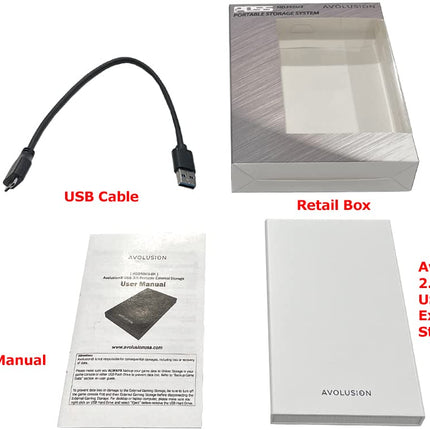 Avolusion HD250U3-WH Disco Duro Externo Portátil de 1TB USB 3.0 para Juegos (para Xbox Series X|S, Preformateado) - 2 Años de Garantía