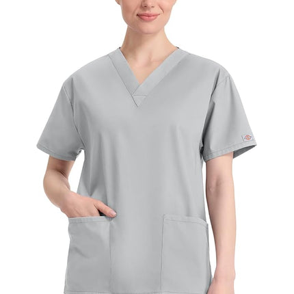 Dickies Men's signature Medical Scrubs Shirt, Grey, L UK
