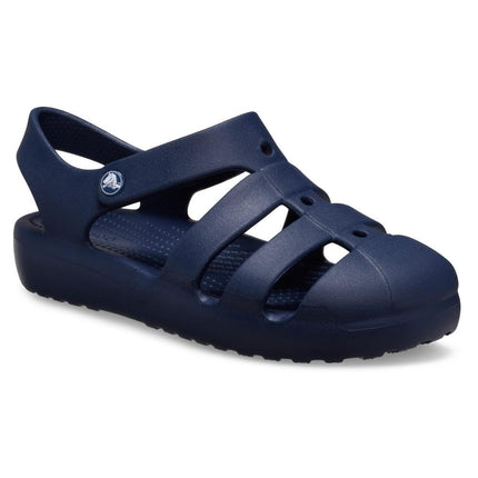 Crocs Unisex-Child Classic Fisherman Sandal, Kids and Toddler Sandals, Navy, 1 UK