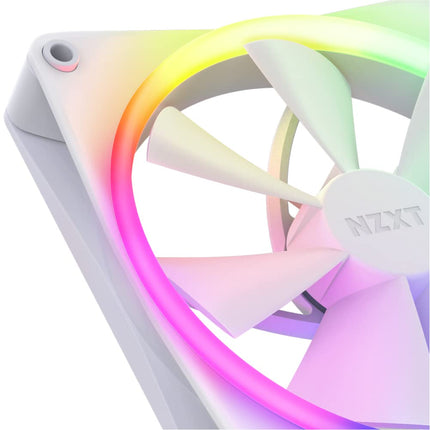 NZXT F140 RGB Twin Pack - 2x 140mm PWM RGB Fans + Hub - White