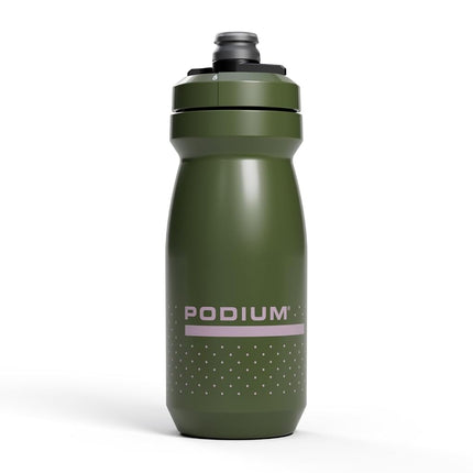 CamelBak Podium Botella de Agua para Bicicleta de 21oz - Botella Fácil de Apretar - Se Adapta a la Mayoría de Portabotellas de Bicicleta, Deep Fern