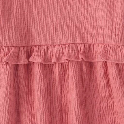 The Children's Place Baby Toddler Girl Long Sleeve Ruffle Top, Lotus Flower, 6-9 Months