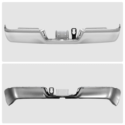 DNA MOTORING Rear Bumper Bar Compatible With Ram 2500/3500 2013-2018, Without Park Assist, CH1102378, Chrome, BUMP-R-DR13-FB-01-CH
