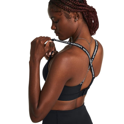 Sujetador deportivo Under Armour Infinity de impacto medio para mujer, (001) Negro / / Blanco, (X-Large) A/C