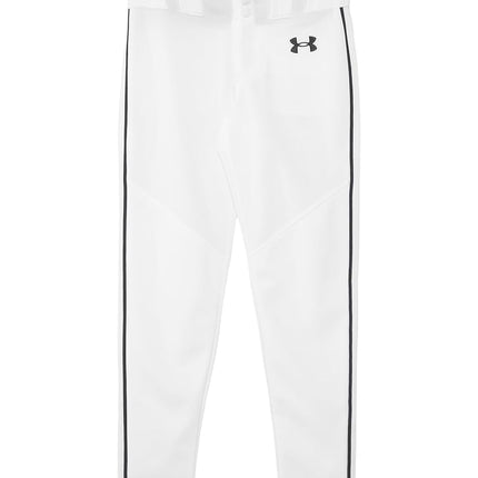 Under Armour Boys' Utility Baseball Pant Pipe, (100) White/Black/Black, Youth Medium