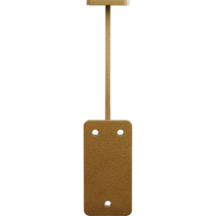 Ekena Millwork BKTM02X09X09BRHGO 2 inch W x 9 inch D x 9 inch H Bradford Steel Bracket, Hammered Gold