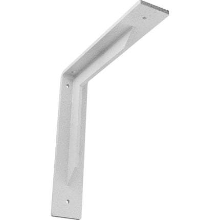 Ekena Millwork BKTM02X10X10STHWH Steel Bracket Stockport, 2"W x 10"D x 10"H, Hammered White
