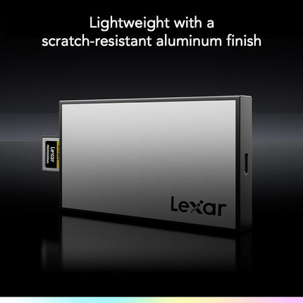 Lexar Professional Workflow CFexpress 4.0 Type A Card Reader, Pairs with Lexar Professional Workflow, USB-C to USB-A Adapter, Compatible with PC, Laptop, Tablet, Smartphone (LPWF730N-5ANGL)