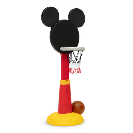 Delta Children - Disney Mickey Mouse Plastic Basketball Set - Includes Basketball Hoop, 1 Basketball and Ball Pump, Red/Black