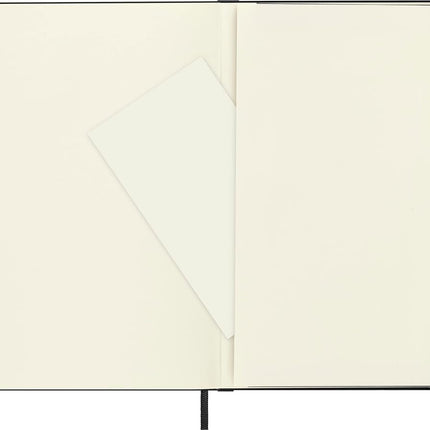 Moleskine Classic Notebook, Notebook With Plain Pages, Hard Cover and Elastic Closure, Black, Large, 13 x 21 cm, 240 Pages